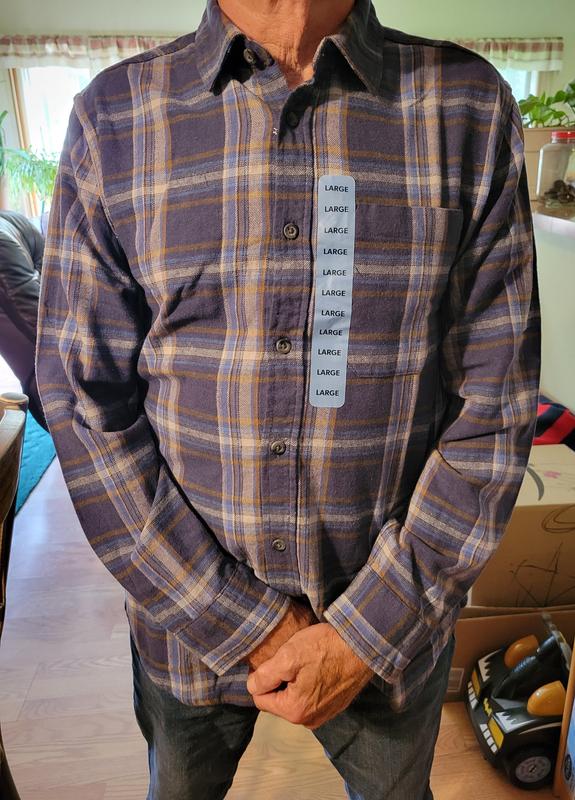Eddie Bauer Soft Plaid Flannel Men Long Sleeve Shirt in 20