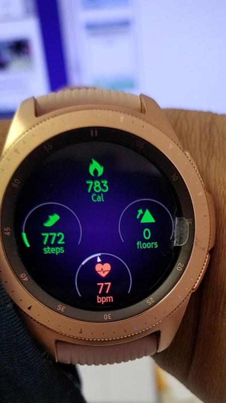 Samsung galaxy watch 42mm rose best sale gold features