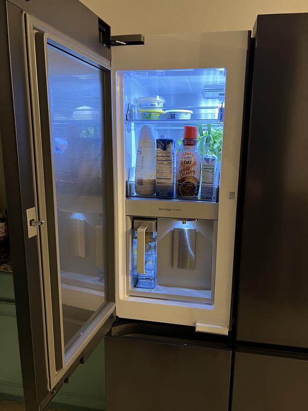 Samsung - Bespoke 29 Cu. ft 4-Door French Door Refrigerator with Beverage Center - White Glass