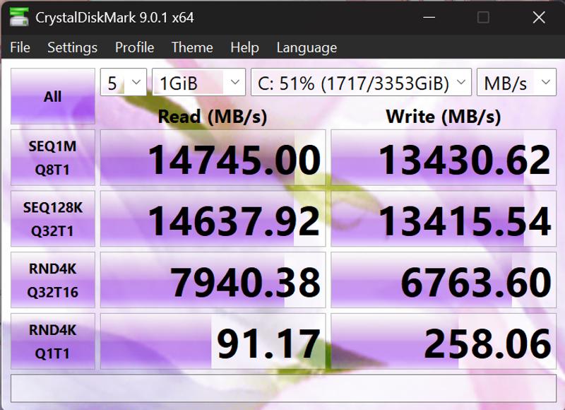 crystaldiskmark test