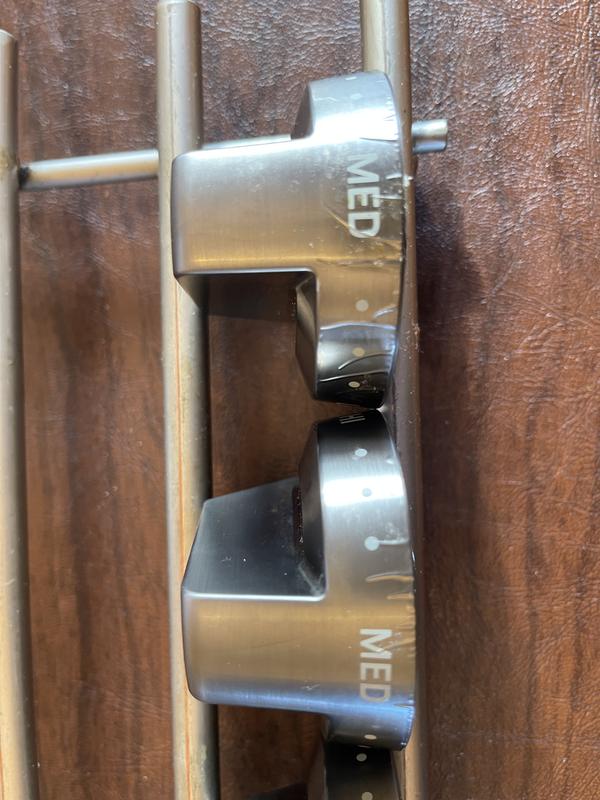 Finish is peeling off range knobs