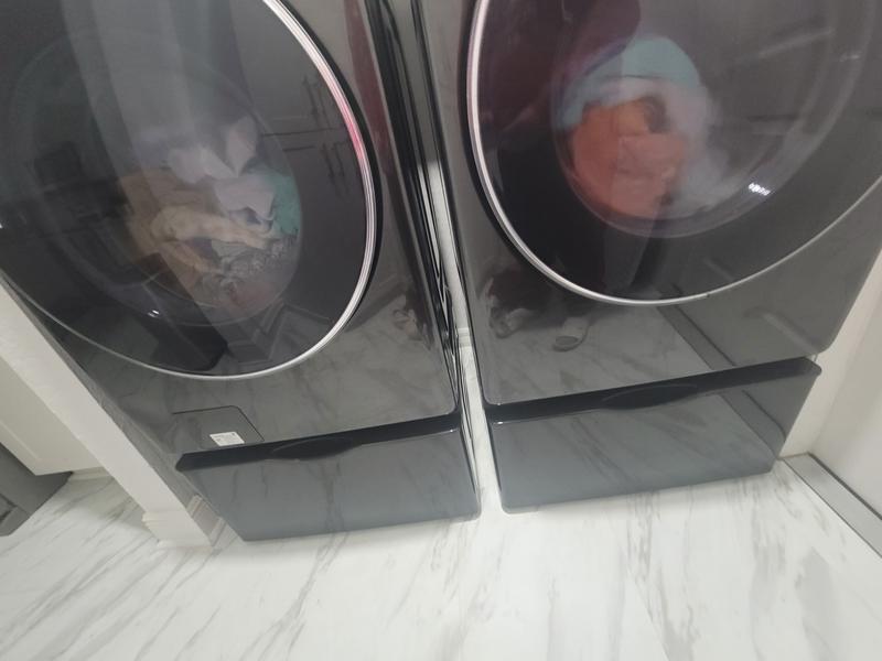 SAMSUNG Soporte de pedestal elevador de lavandería de 27 pulgadas de ancho  para lavadora o secadora de carga frontal de 27 pulgadas de ancho, eleva la