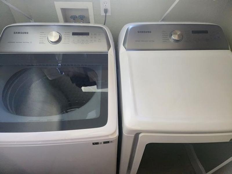 Rent to Own Samsung Appliances 7.4 cu. ft. Steam Electric Dryer - Brushed  Black at Aaron's today!