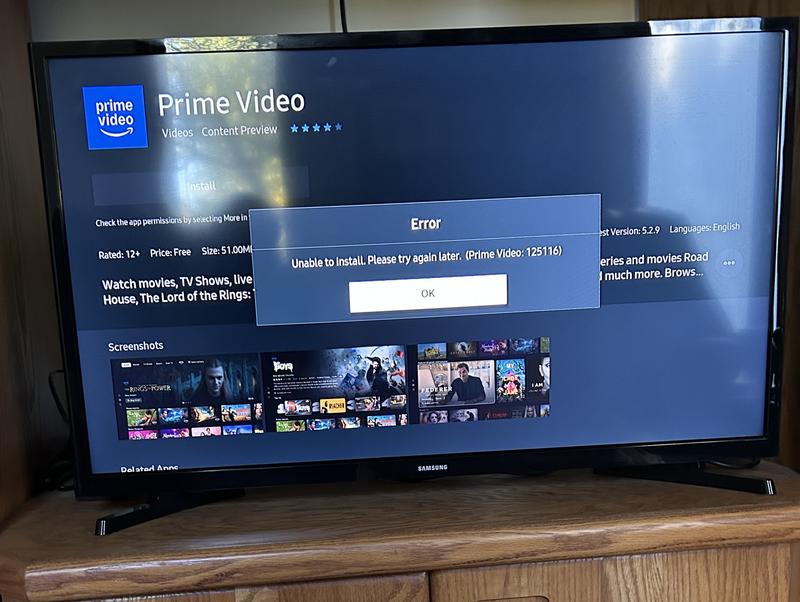 Try to install Prime Video