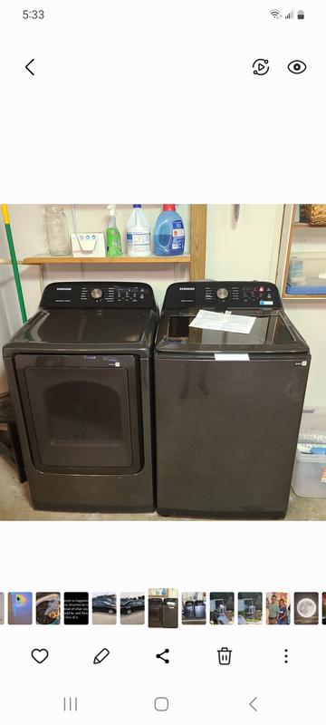 5.0 cu. ft. Large Capacity Top Load Washer with Deep Fill and EZ Access Tub  in Brushed Black Washers - WA50B5100AV/US