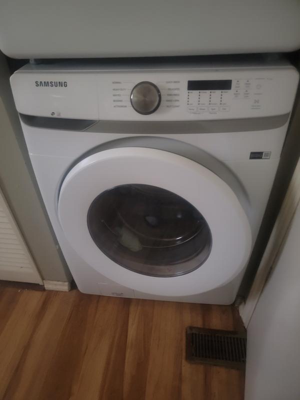 Samsung WF45T6000WBUN 4.5 CuFt Smart Front Load Washer With 7.5 CuFt  Electric Dryer In White