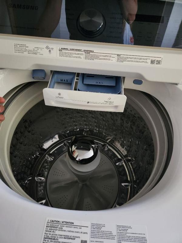 Samsung 5.4-cu ft High Efficiency Agitator Smart Top-Load Washer