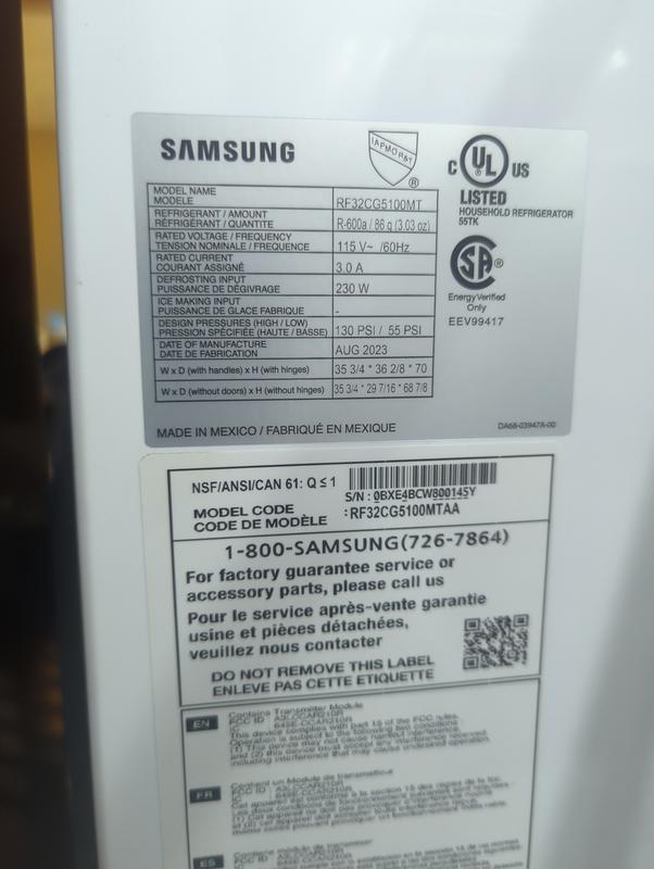 Samsung 32 cu. ft. 3-Door French Door Smart Refrigerator with Dual