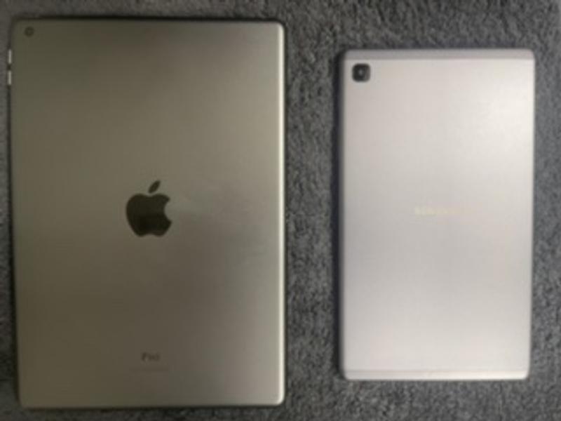 New IPad vs Galaxy Tab Size Comparison