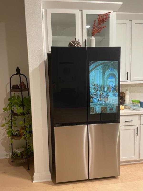 Bespoke 4-Door Flex™ Refrigerator (29 cu. ft.) with Family Hub™+ in  Charcoal Glass Top and Stainless Steel Bottom Panels