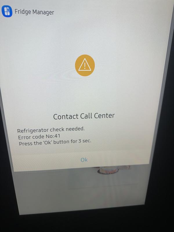 How to Resolve an Error Code 41 on Your Samsung Fridge