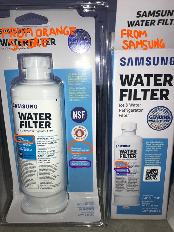 Filtre à eau pour frigo Américain Samsung HAF-QIN/EXP DA9717376B