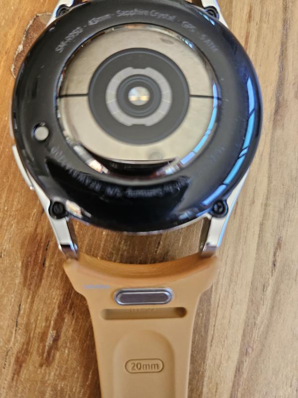 Galaxy - Eco-Leather Samsung Watch Band, Hybrid Mobile | US D-Buckle Cream Accessories ET-SHR93SUEGUJ S/M,