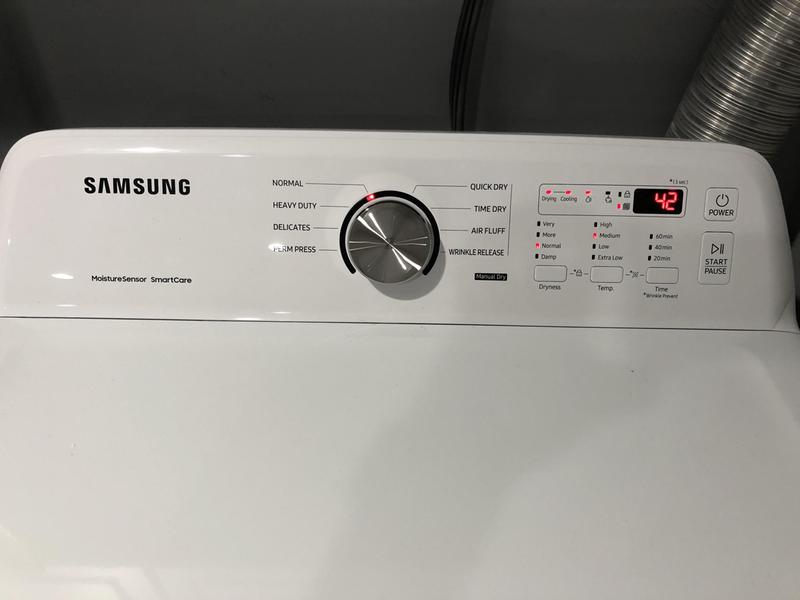 Samsung DVE45T3200W/A3 7.2cu.ft. Electric Dryer with Sensor Dry White
