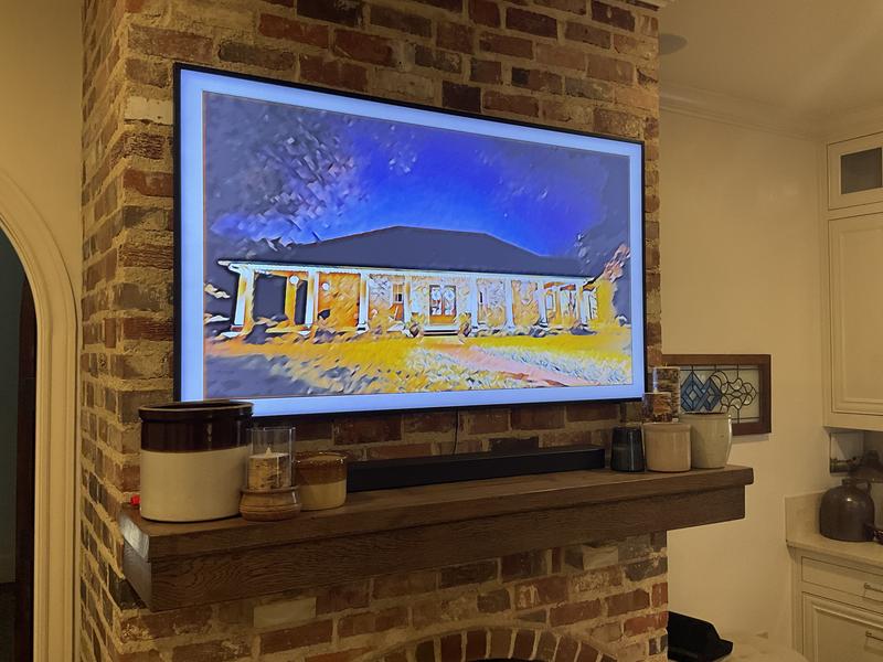 Photo of our home stylized with Samsung tools provided on the Frame.