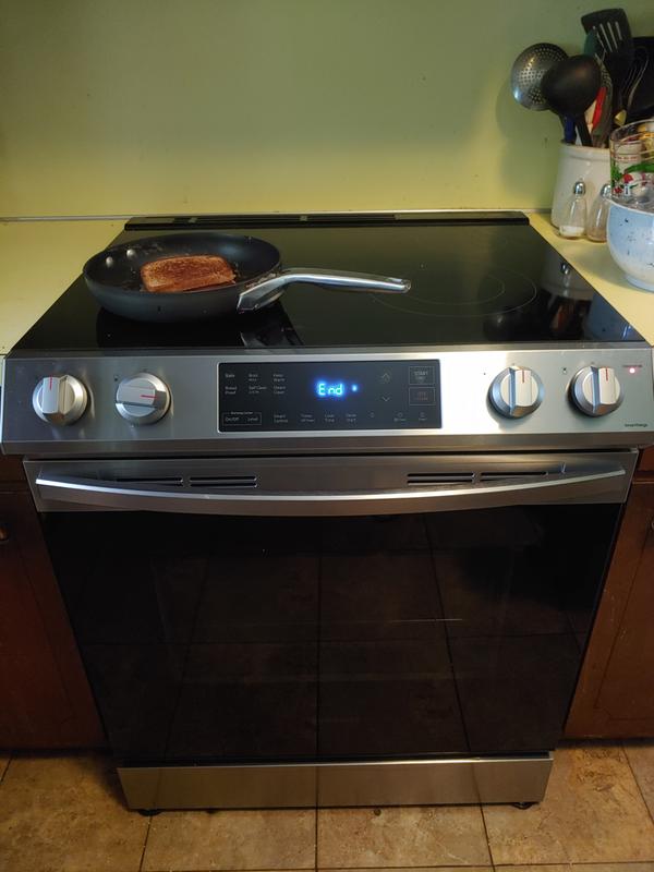 Samsung 6.3 Cu. ft. Slide-in Electric Range, Stainless Steel - NE63T8111SS