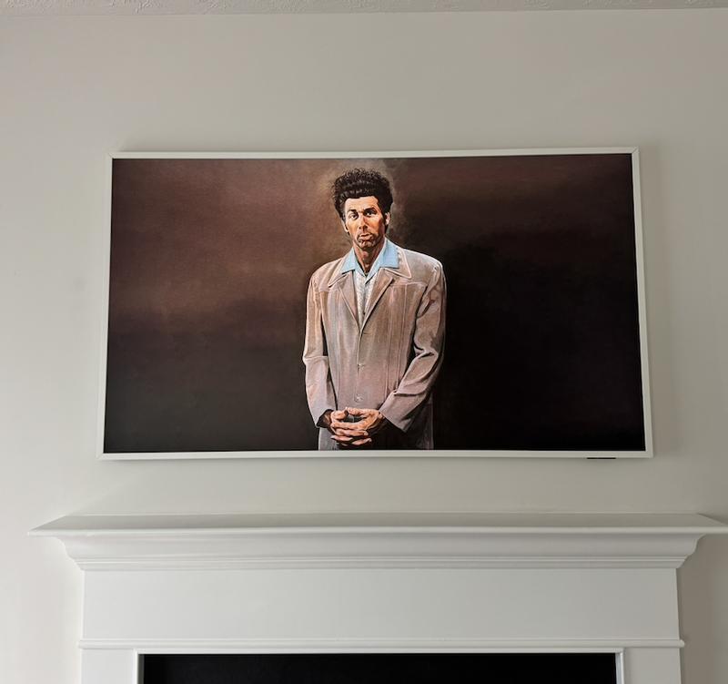 TV with artwork present