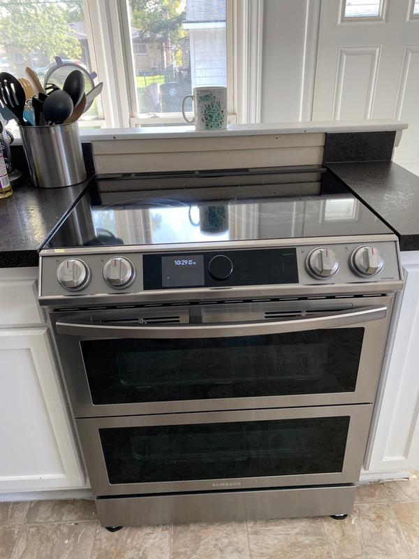 NE63T8751SS Samsung Appliances 6.3 cu ft. Smart Slide-in Electric Range  with Smart Dial, Air Fry, & Flex Duo™ in Stainless Steel FINGERPRINT  RESISTANT STAINLESS STEEL - Jetson TV & Appliance