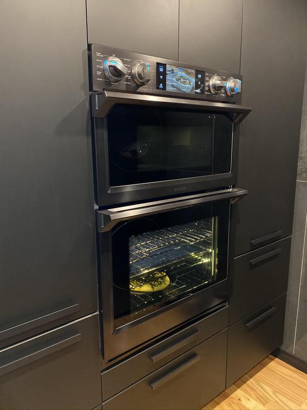 Samsung 30-in Self-cleaning Convection European Element Microwave Wall Oven  Combo (Stainless Steel) in the Microwave Wall Oven Combinations department  at