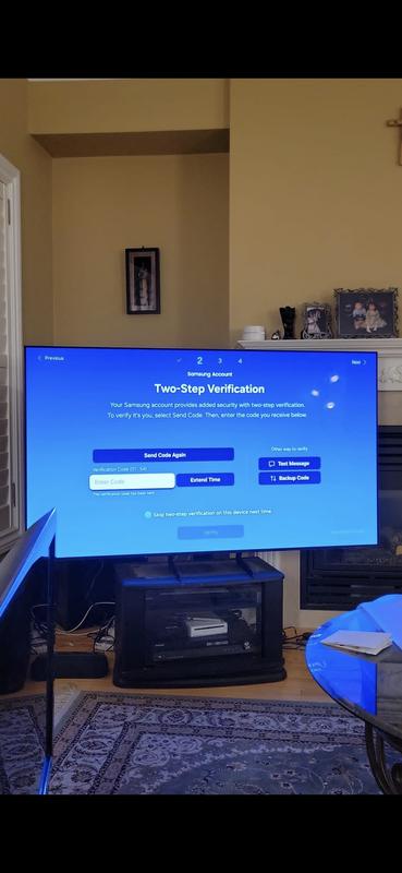 Text or email confirm code is required at the set up