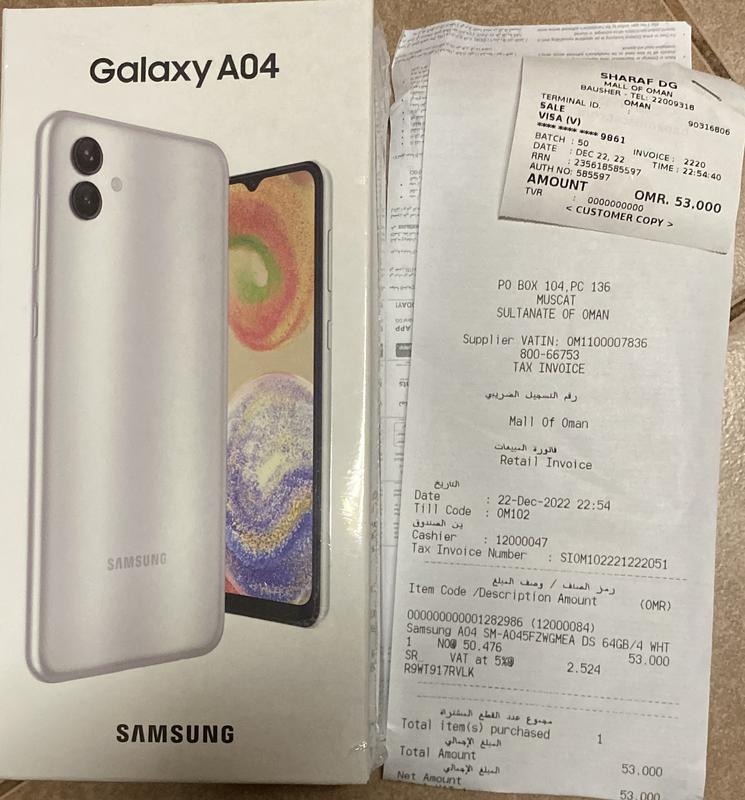 Galaxy A04 Awesome White 64 GB | Samsung Jordan