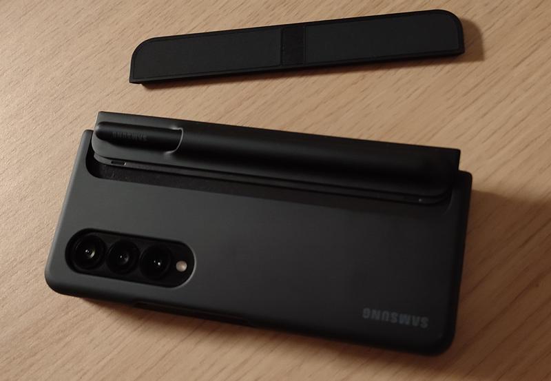 Galaxy Z Fold4 Standing Cover with Pen - Sand | Samsung KSA