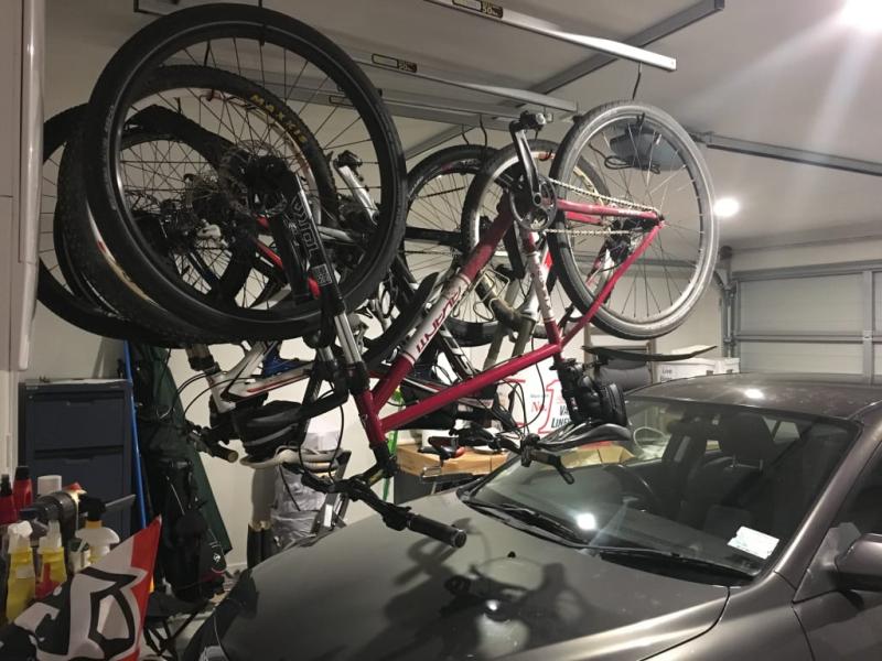 saris ceiling bike rack