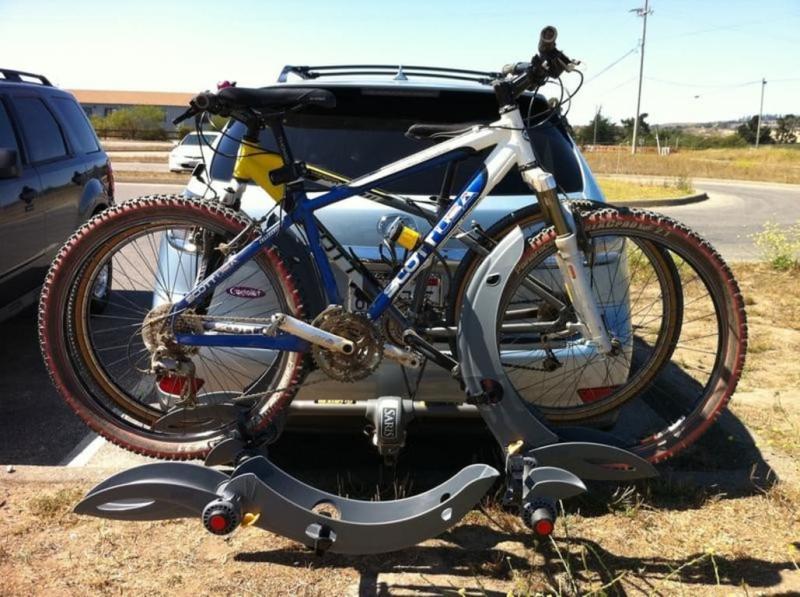 three bike hitch rack