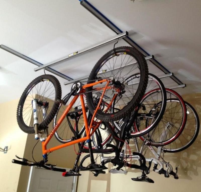 Cycle Glide Bicycle Storage System Saris, Ceiling Mounted Bike Racks For Garage