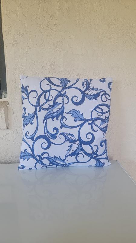 Blue vines pillow