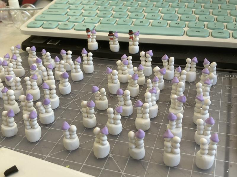 Snowmen Couples for tiny globes