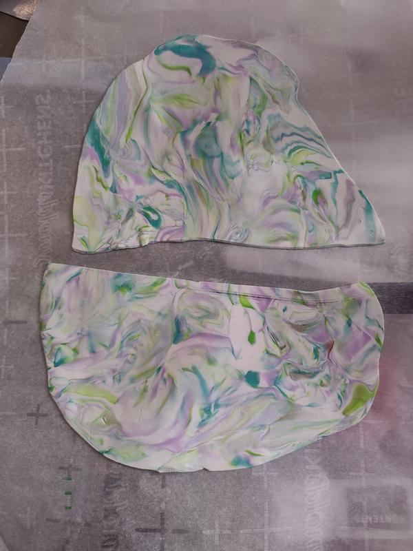 Pastel veneer, ( scrap bits from the lollipops)