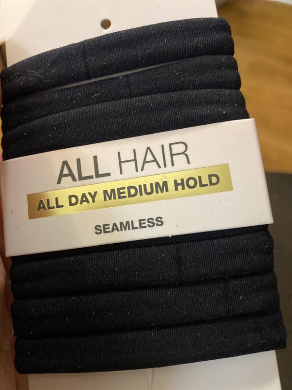 All Hair Black Hosiery Hair Tie 12pk - No Damage®