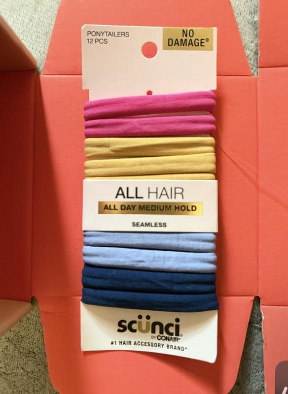 All Hair Black Hosiery Hair Tie 12pk - No Damage®