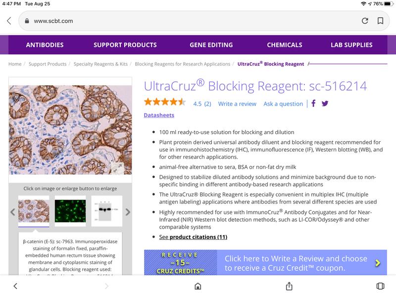 Blocking Reagent – UltraCruz® | SCBT - Santa Cruz Biotechnology