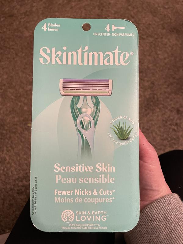Skintimate Sensitive Skin 4-Blade Women's Disposable Razor, 4 ct