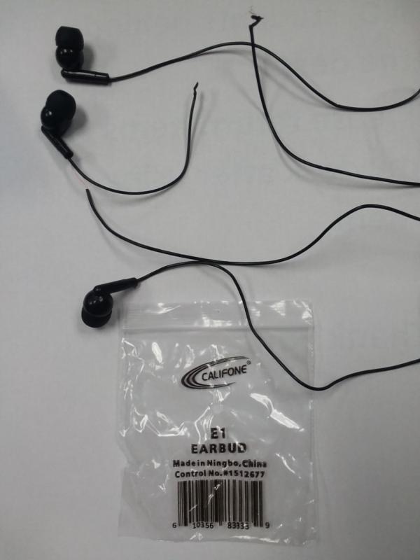 Pack of 50 Economy Earbud Headphones at School Outfitters