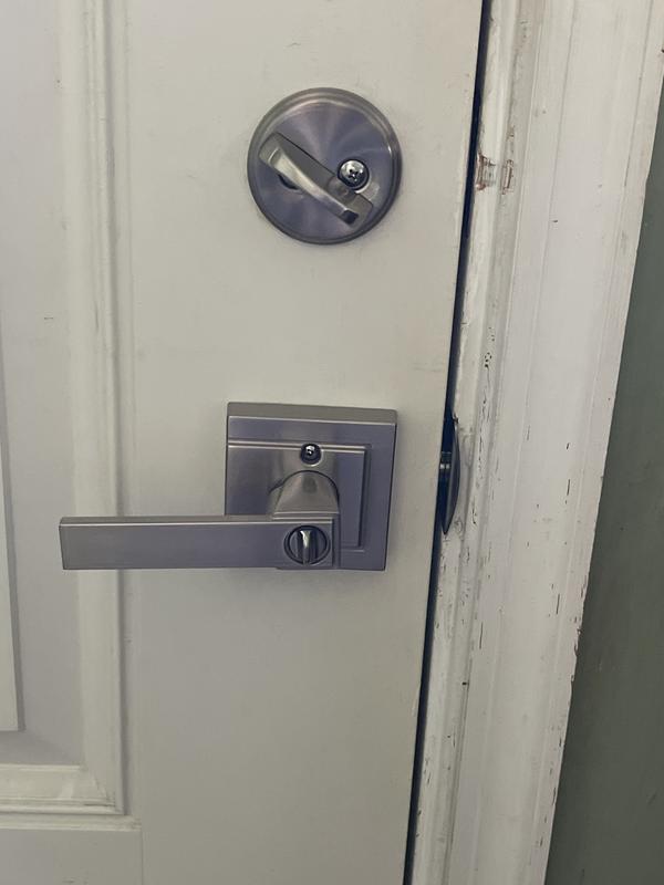 Schlage Lock Company Latitude Lever Non-Turning Lock, Satin Nickel