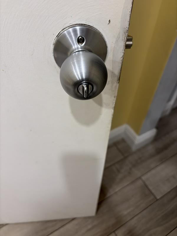 Schlage Orbit Satin Chrome Interior/Exterior Hall/Closet Keyed