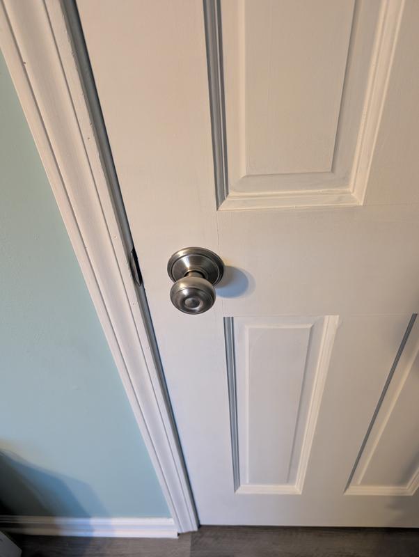 Schlage Plymouth Satin Nickel Interior/Exterior Hall/Closet