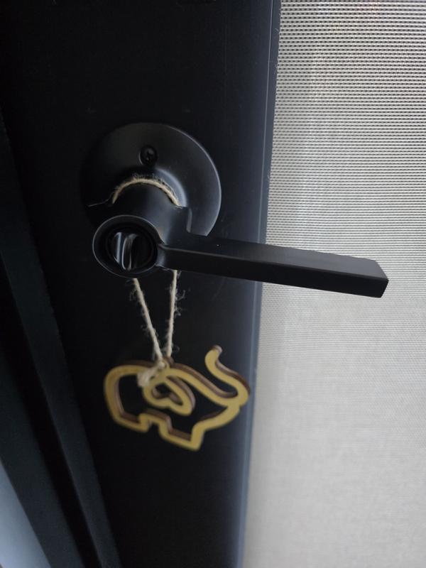Schlage Latitude Matte Black Universal Exterior Keyed Entry Door
