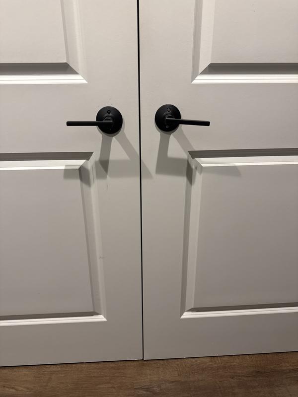 Schlage Latitude Matte Black Universal Interior Dummy Door Handle