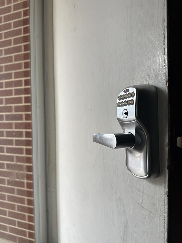 Schlage Keypad Plymouth Satin Chrome 1-Cylinder Electronic Handle