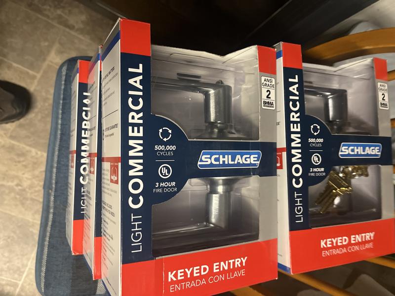 Schlage Elan Satin Chrome Universal Interior/Exterior Hall/Closet