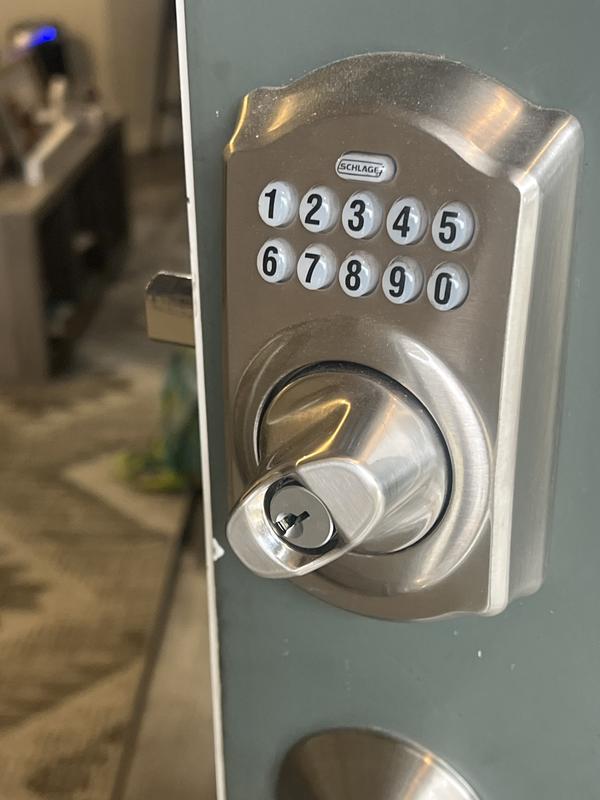 Camelot Trim Keypad Deadbolt paired with Accent Passage Lever