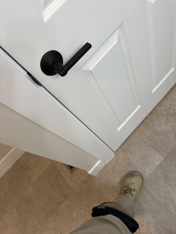 Schlage Latitude Matte Black Universal Interior/Exterior Hall