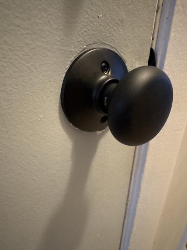 Schlage Plymouth Satin Nickel Interior/Exterior Hall/Closet