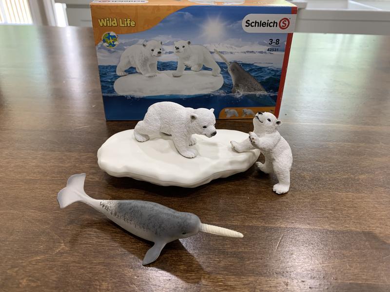 Schleich Orso Polare giocattolo di plastica solida Wild Zoo Animale Artico NUOVO * 