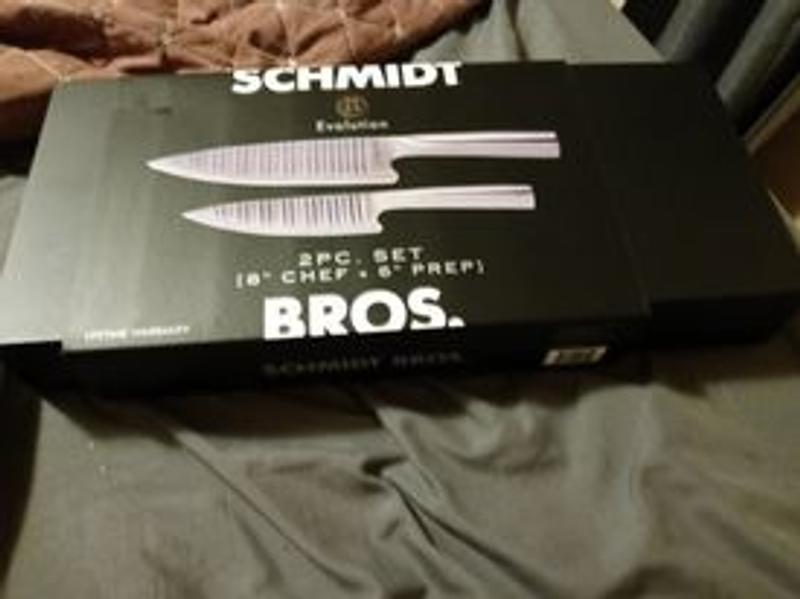 Schmidt Bros Zebra Wood steak knife set : r/Costco