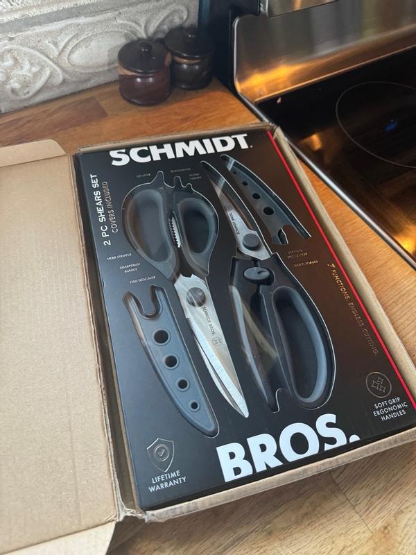 Schmidt Bros Cutlery Gridiron 7pc Knife Block Set Silver/Gray Wash